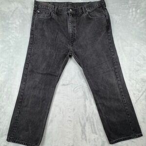 Levi's‎ Classic 505 Men's Y2K Jeans Black Wash Straight Fit Denim Size W44 L30